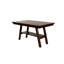 Table rectangulaire à hauteur de comptoir, noyer foncé, fabriquée en bois d'hévéa, finition rectangulaire en noyer, hauteur, placage-1920950118