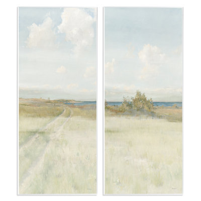 «Grass Path to Beach Alcove», ensemble de 2 plaques murales par Steller Design Studio