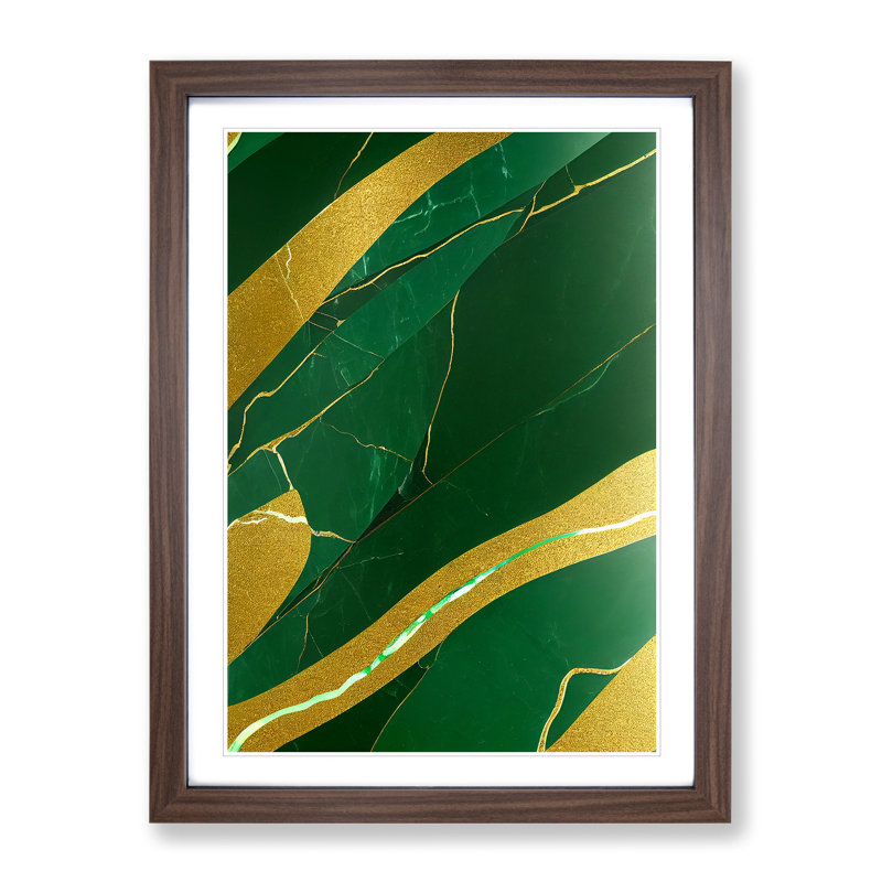 Sensational Abstract No.5 - Framed Print, 64cm H x 46cm W x 2cm D, Walnut