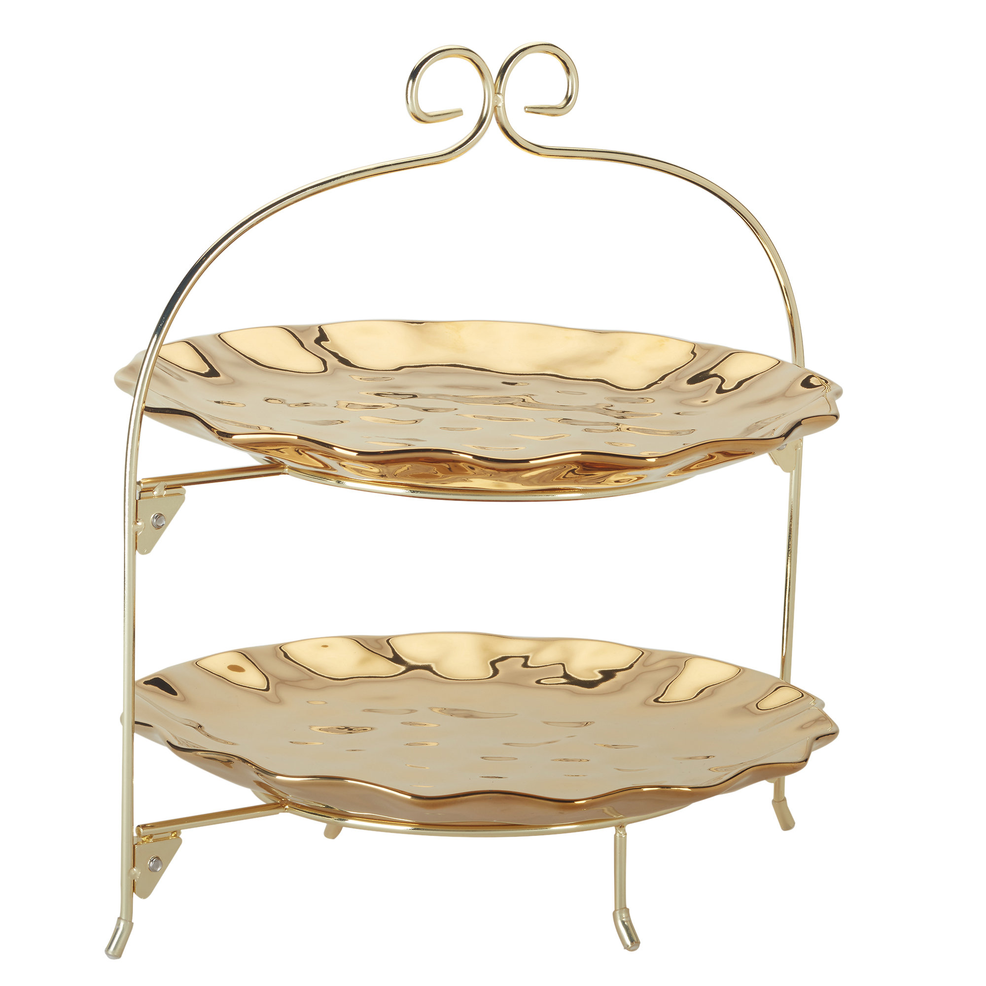 Certified International Gold Coast 2 Tier Rack with 11in Plates | Wayfair