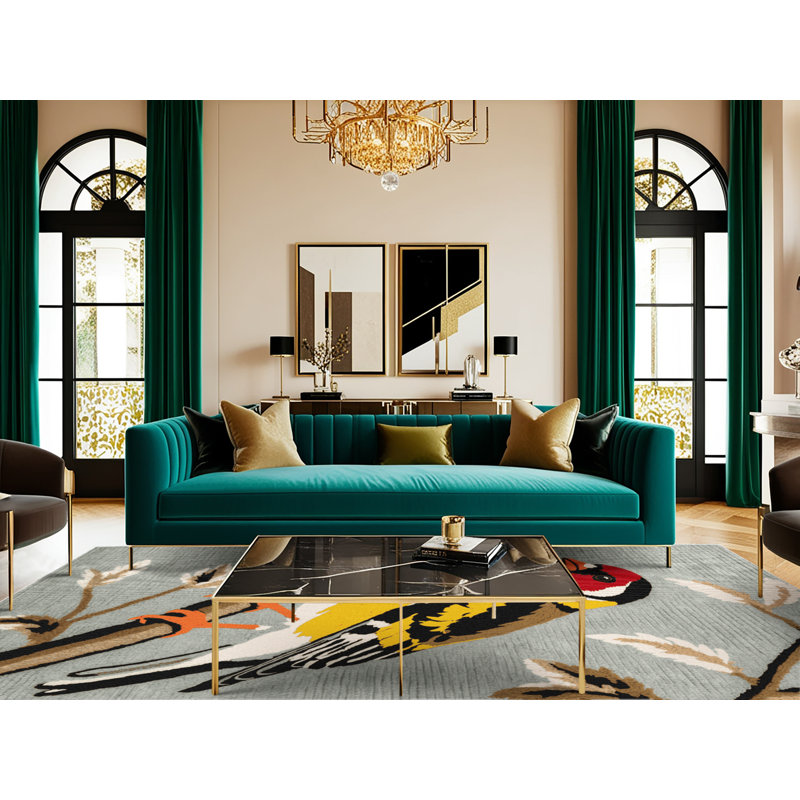  Tapis lavable chardonneret européen, Carré 5 pi