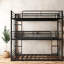 Lits simples triples en métal peu encombrants, style moderne pour la maison