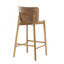 Tabouret de bar d'intérieur en bois Pari, finition noyer, ensemble de 2