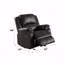 Cuir noir synthétique revêtu de fauteuil inclinable