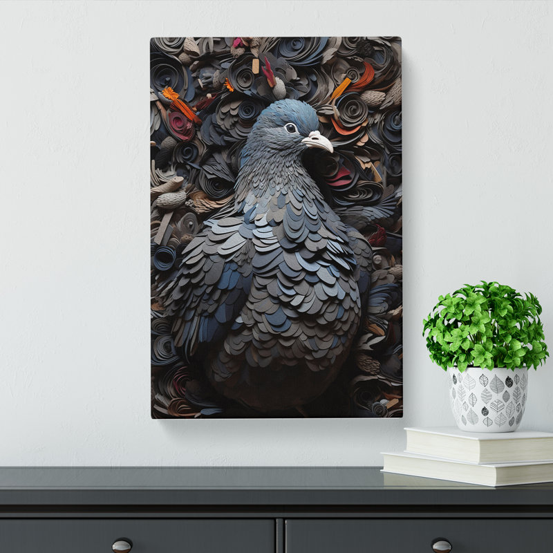 Pigeon Orphism - Wrapped Canvas, 76cm H x 50cm W x 3cm D