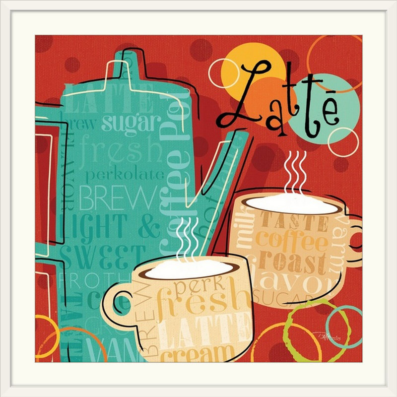 Funky Brew Modern & Contemporary, 20" H x 20" W x 1" D, White Framed
