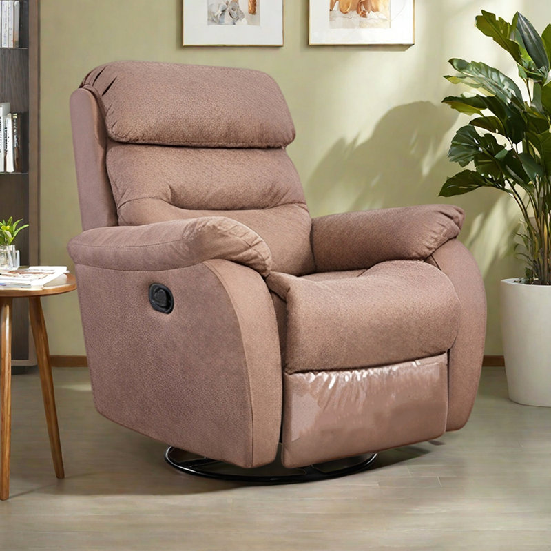 Fauteuil inclinable pivotant à 360 ° multifonctionnel et ergonomique, Brun