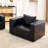 50” W Leather Accent Armchair-890282751