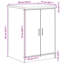 Solid Wood Single Storage Cabinet ( 85cm H x 60cm W x 51cm D)-349025514