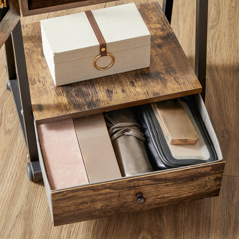Armoire à bijoux avec miroir Enderlin, Brun