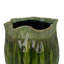 Pot à fleurs décoratif Ashly avec bordure festonnée, céramique texturée verte 11 pouces-130990676-130990677
