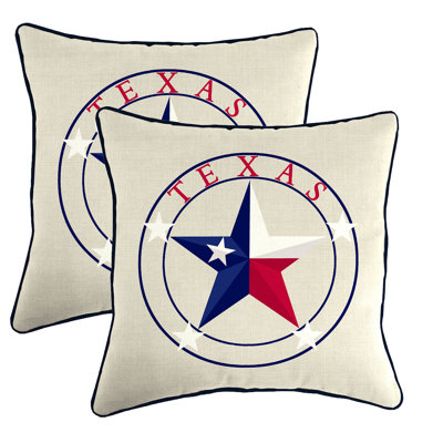 18" x 18" Outdoor Throw Pillow with Welt