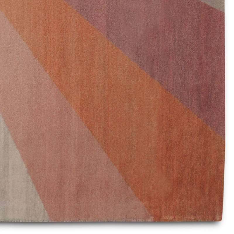 Tapis géométrique or/rose Bovill, Rectangle 7 pi 6 po x 9 pi 6 po
