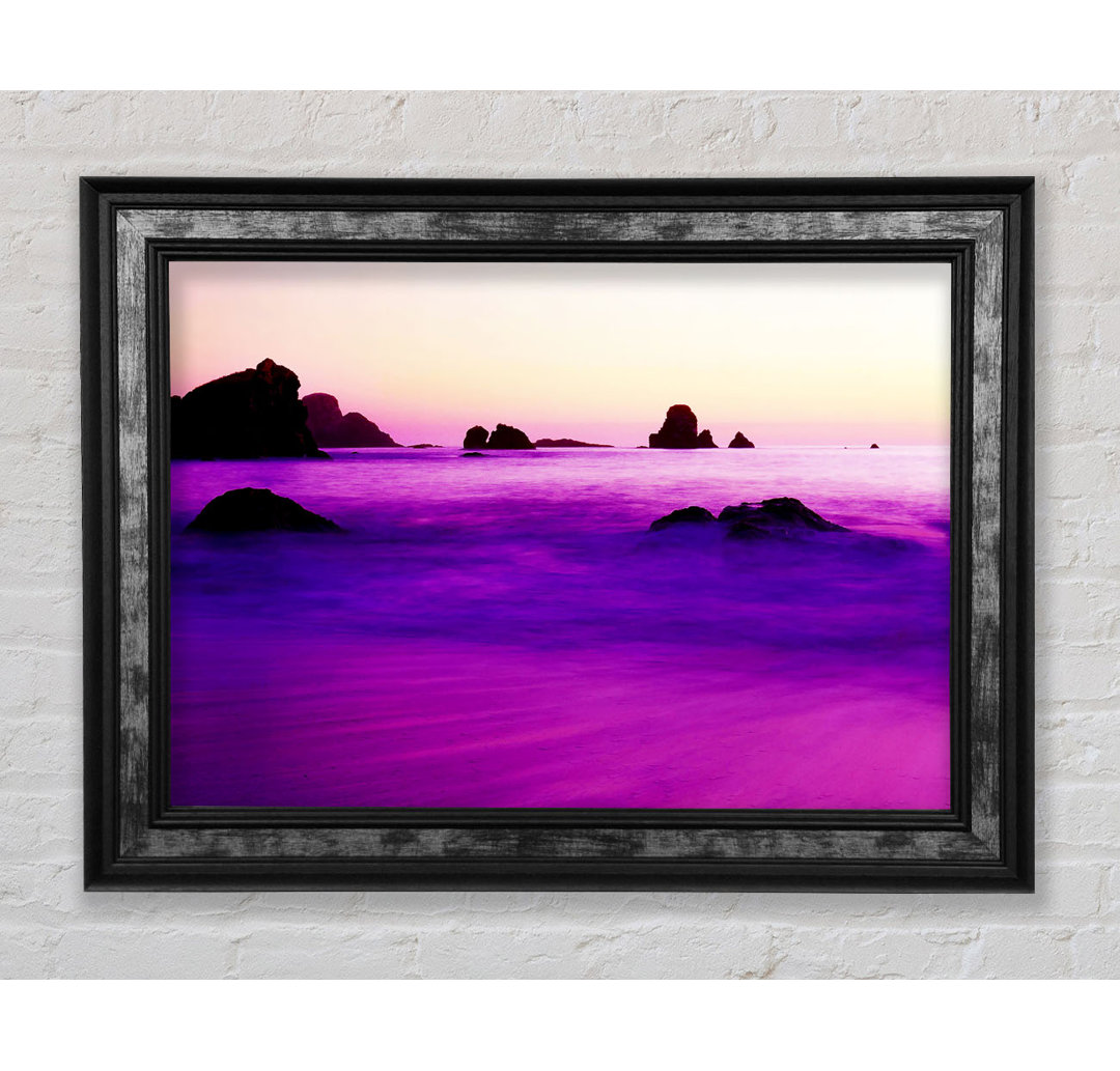 Gerahmtes Leinwandbild Purple Mist Of The Ocean