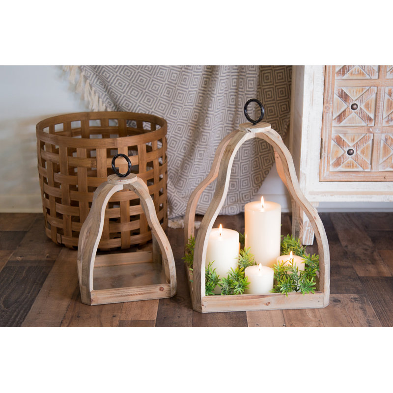 Ensemble de paniers en bois tissé 3 pièces