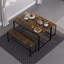 Sylvie 4 - Person Patio Dining Set with Rectangular Table-1406477173