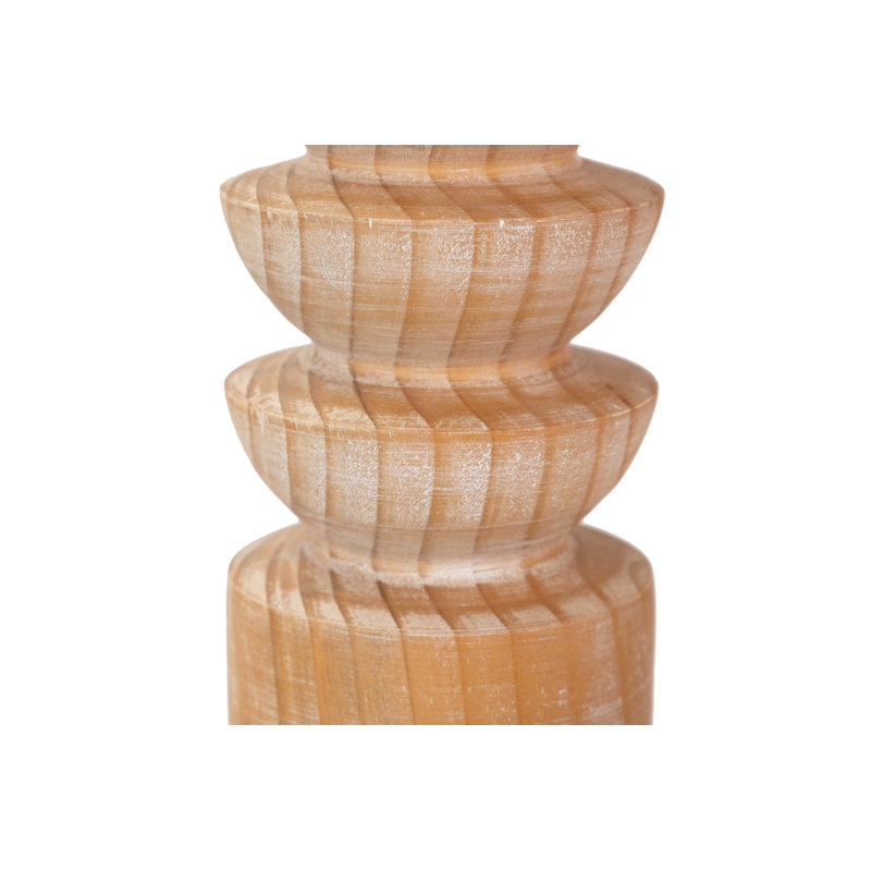 Wood Tabletop Candlestick, Brown
