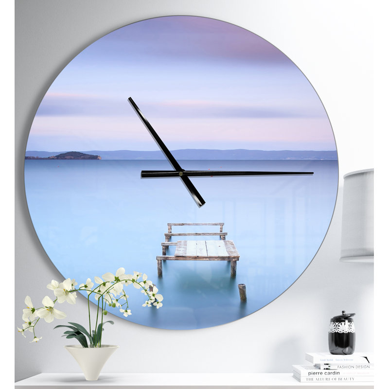 Bright Bright Sky - horloge murale moderne, Moyen