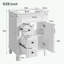 Meuble-lavabo avec lavabo en céramique, 2 tiroirs et tablette réglable-861438874-842200501