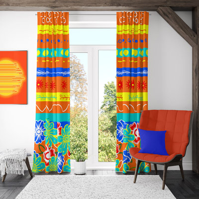 Panneaux de rideaux semi-transparents abstraits