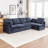 Miller 5 - Piece Modular Upholstered Sectional-1987341495