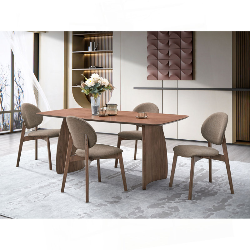 Hadasa Walnut Finish Dining Table