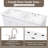 60" Resin Basin For Bathroom Vanity, With Undermount Rectangular Double Sinks, 8 Inch Faucet Holes, Vanity Top Only