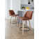 Malachia Swivel Upholstered Counter Stool