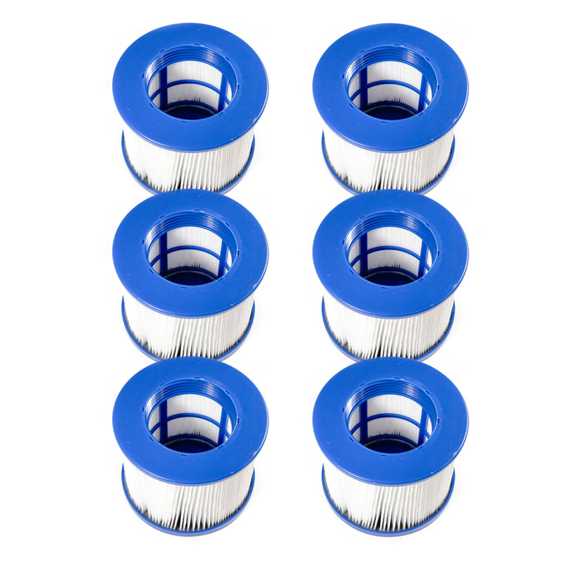 Blue and White Inflatable Hot Tub Spa Filter Cartridge Set