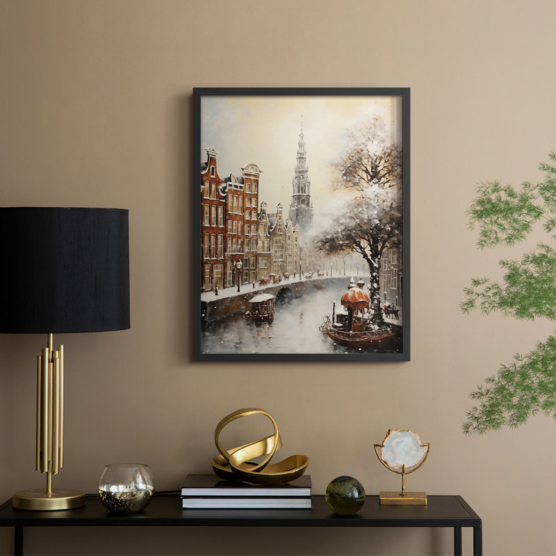 Christmas Holiday Art DLXIX Framed Print - Solid Wood, 11" H x 9" W, Noir, noir, noir, noir