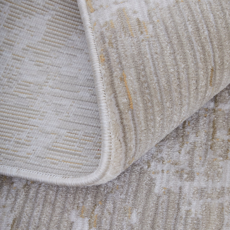 Maxin Modern Abstract, Gray/Ivory/Brown, Area Rug, Runner 2'6" x 7'3"