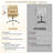 Upholstered Armless Task Office Chair without Wheels-1868986324