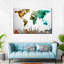 Carte du monde abstraite - reproduction sur toile tendue-841406480