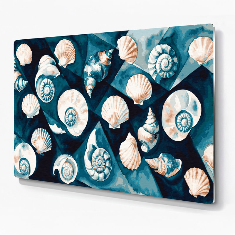 Art mural en métal gris Coastal Modernist, H 11 po x l 14 po