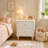 Modern Nightstand 2 Drawers White Round Knobs