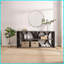 Table basse industrielle noire à 3 niveaux 70,87 pouces - Rangement peu encombrant pour le vestibule et le salon-981237775