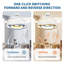 Ventilateur de plafond 42 po 3 couleurs avec pales rétractables télécommandées 42 po Modern