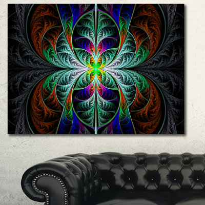 « fabuleuse texture à motif fractal bleu », impression sur toile