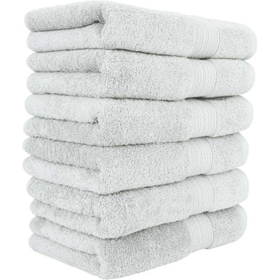 Caila 6 - Piece 100% Cotton Hand Towel Same-Size Set Guest Room Case Pack