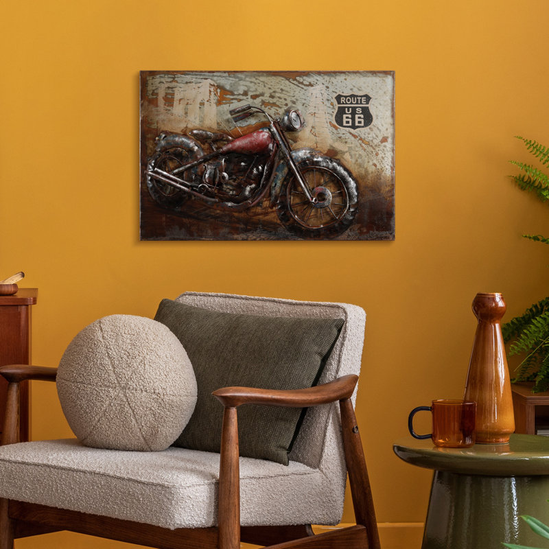 Handmade Industrial Transportation Wall Decor on Metal