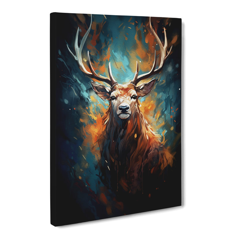 Stag No.2 - No Frame Print, 76cm H x 50cm W x 3cm D