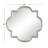 Herzig Aluminum Metal Quatrefoil Engraved Gray Wall Mirror