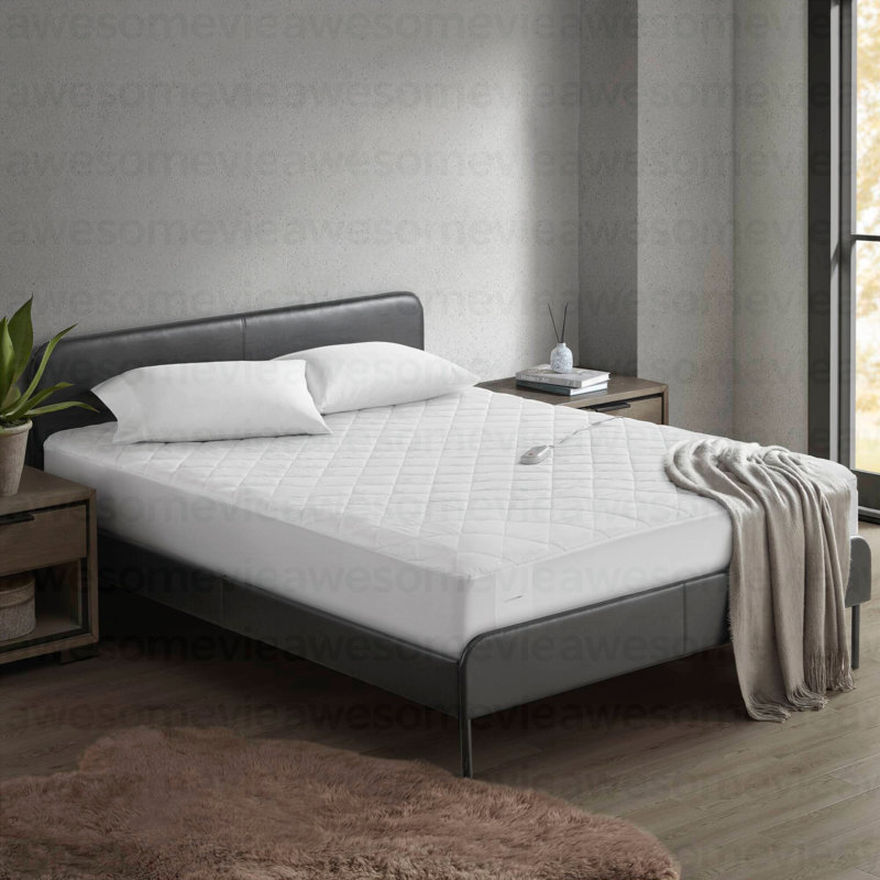 1 couvre-matelas chauffant simple blanc PCS, Simple