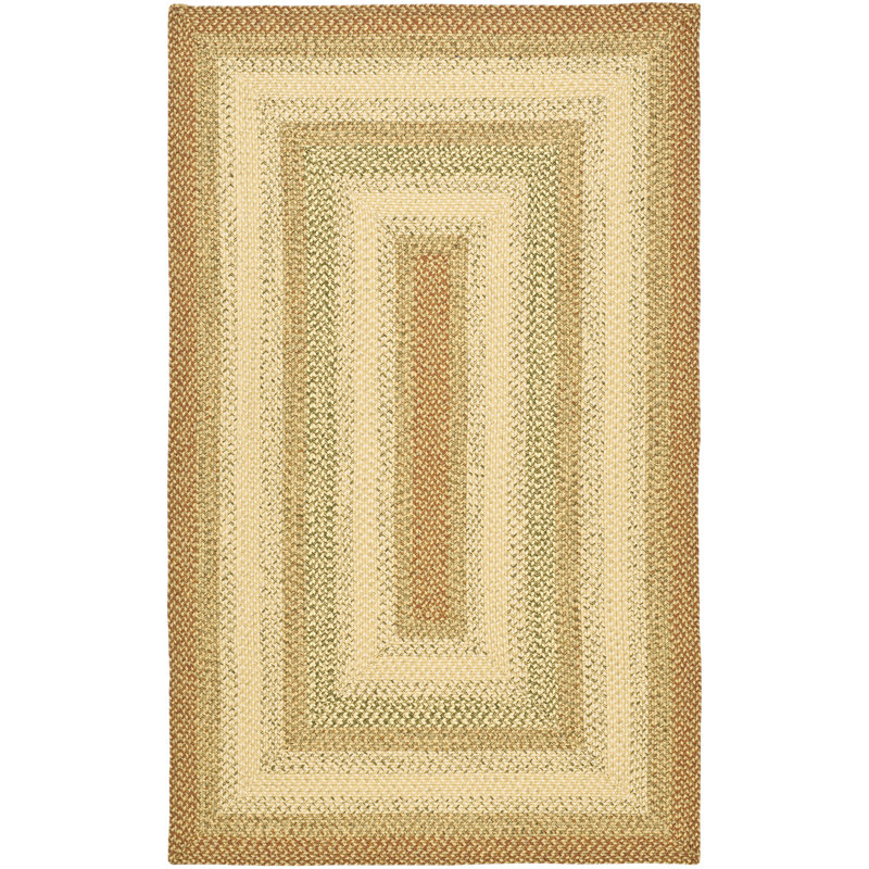 Alaw Striped Rust/Multi Indoor/Outdoor Rug, Runner 69cm x 183cm