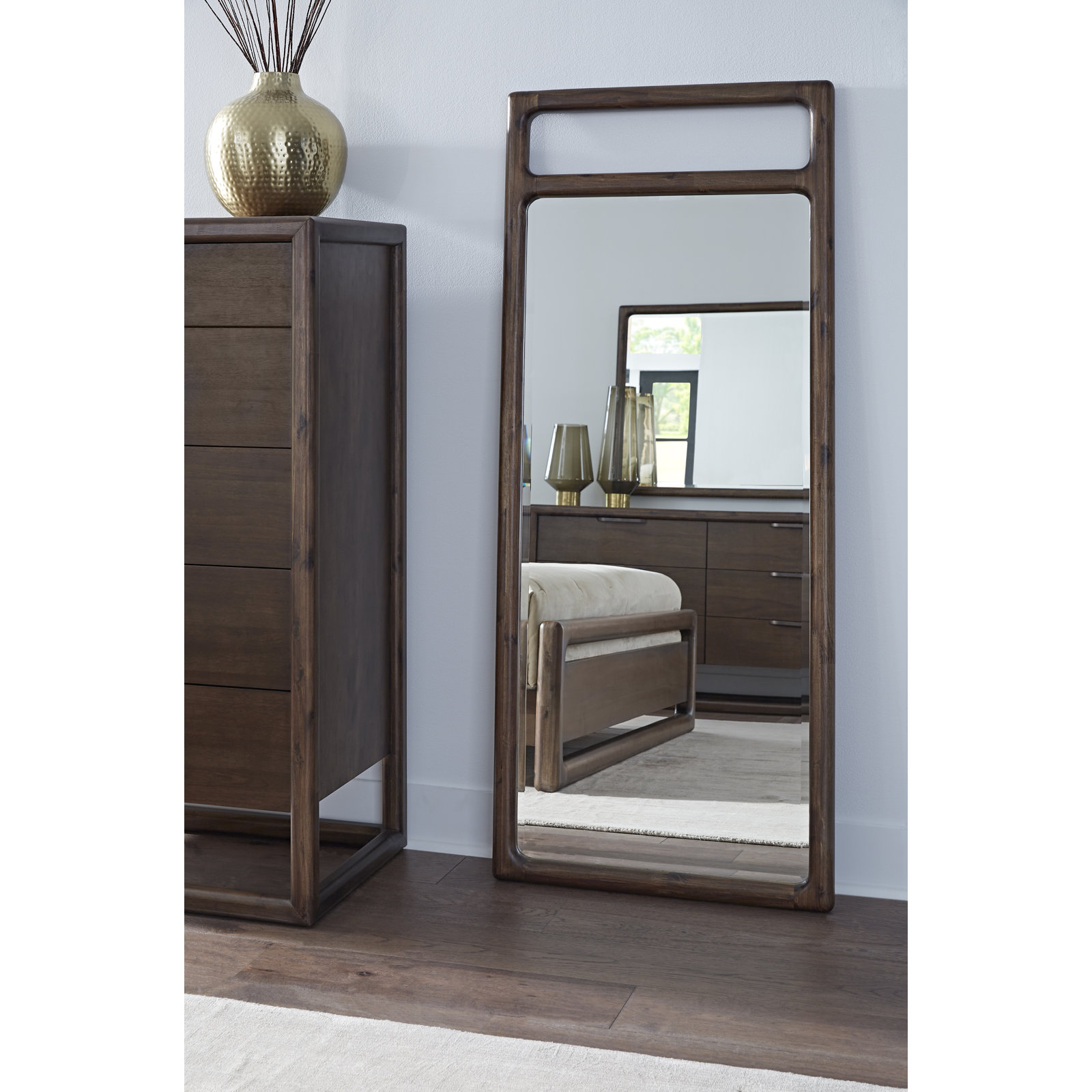 Rosy 28" Acacia Full-Length Mirror