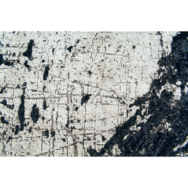 Area Rug in Black/Gray, null, Rectangle 9' x 12'