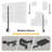 Steel 2-Section Extra Tall 32" Monitor Mount Pole with Base