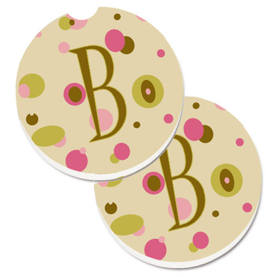 Ceramic Round 2 Piece Car Coaster Set