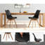 Ensemble de quatre chaises de salle à manger de style moderne et médiéval pour la cuisine et la salle à manger, avec pieds en bois-262551712