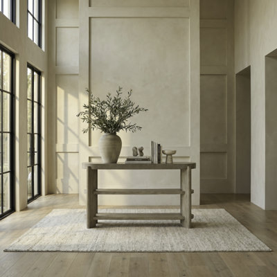 Barchetta Console Bar Table w/ Two Open Shelves